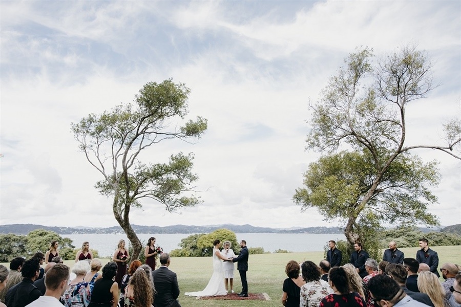Waitangi Treaty Grounds outdoor wedding ceremony