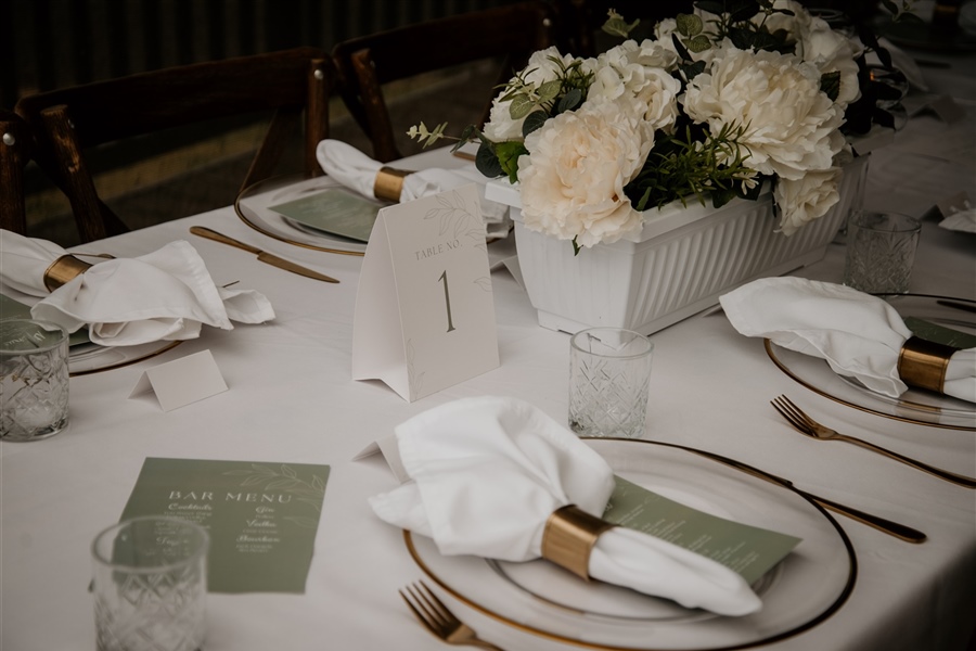 The Range NZ wedding reception place setting